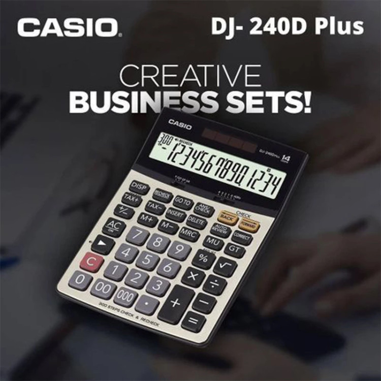 محصول نمونه تستی ماشین حساب کاسیو مدل DJ-240D Plus